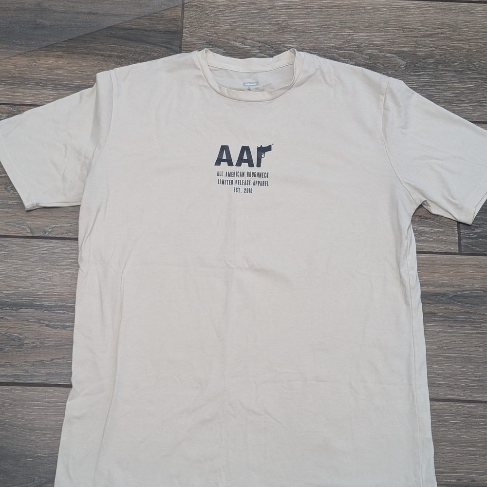 All American Roughneck - Cream Men's T-Shirt - Medium